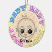 Baby Baby Gezicht Keramisch Ornament (Links)
