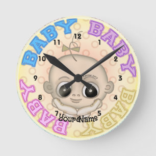 Baby Baby Gezicht Ronde Klok