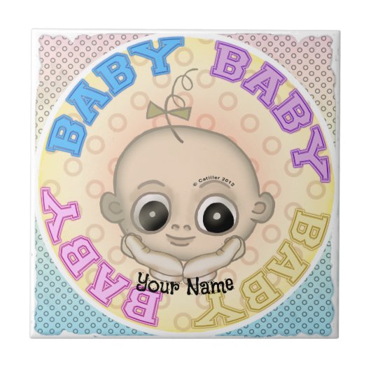 Baby Baby Gezicht Tegeltje (Voorkant)