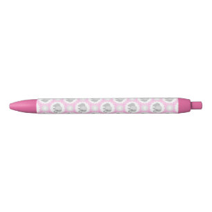 Baby Baby Girl Pink Elephant Zwarte Inkt Pen