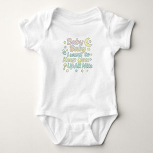 Baby Baby Houdt Jou de Hele Nacht Wakker Pastelkle Romper