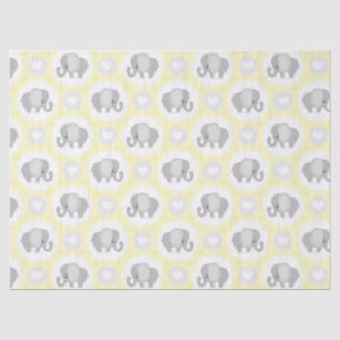 Baby Baby Neutrale gele Elephant Shower Gift Tissuepapier