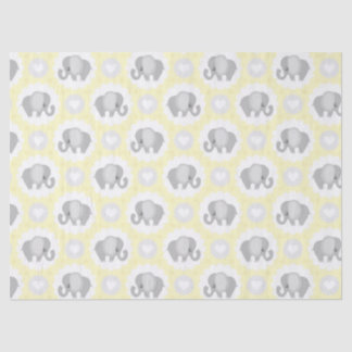 Baby Baby Neutrale gele Elephant Shower Gift Tissuepapier