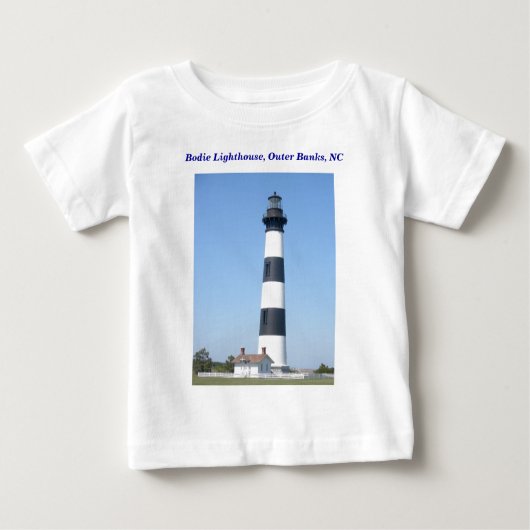 Baby/Baby Shirt vuurtoren Buitenbanken OBX (Voorkant)