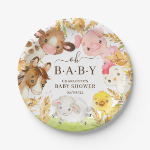 Baby Baby shower 7-inch Bord