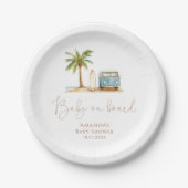 Baby Baby shower aan boord Papieren Bordje (Voorkant)