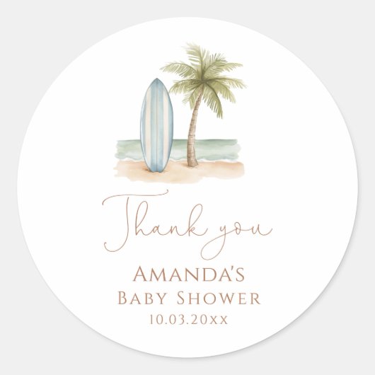 Baby Baby shower aan boord Ronde Sticker (Voorkant)
