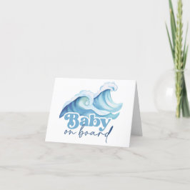 Baby Baby shower aan boord, Surf Baby Bedankkaart