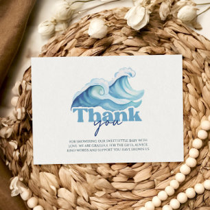 Baby Baby shower aan boord, Surf Baby Bedankkaart