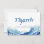 Baby Baby shower aan boord, Surf Baby Bedankkaart (Voorkant)