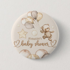 Baby Baby shower ballon van Teddy Bear Ronde Button 5,7 Cm