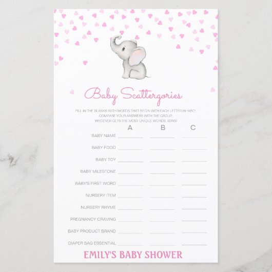 Baby Baby shower Game PRINED (Voorkant)