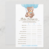 Baby Baby shower Game PRINED (Voorkant / Achterkant)
