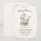  baby-baby shower kaart (Voorkant / Achterkant)