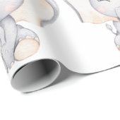 Baby Baby shower met olifant Cadeaupapier (Rol Hoek)