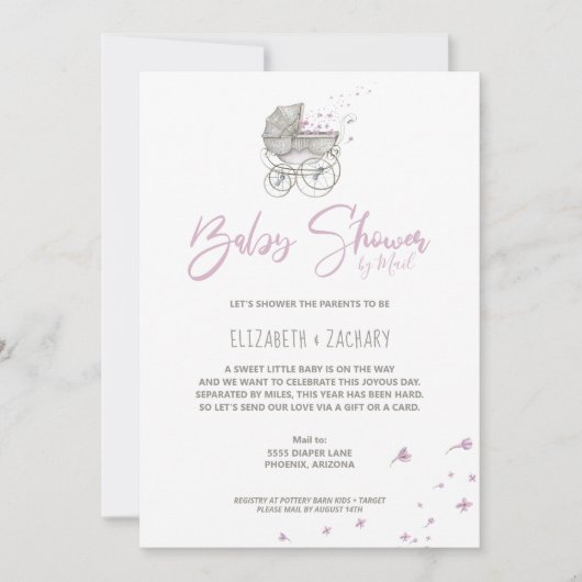 Baby Baby shower per post Kaart (Voorkant)