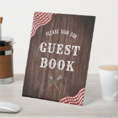 Baby Baby shower Q BBQ Sign Ons Guestbook Sign. Reclamebord Met Voetstuk (Insitu)