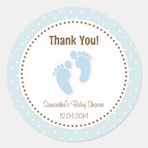 Baby Baby shower sticker pasta blauw