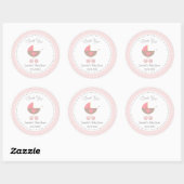 Baby Baby shower sticker roze (Vel)