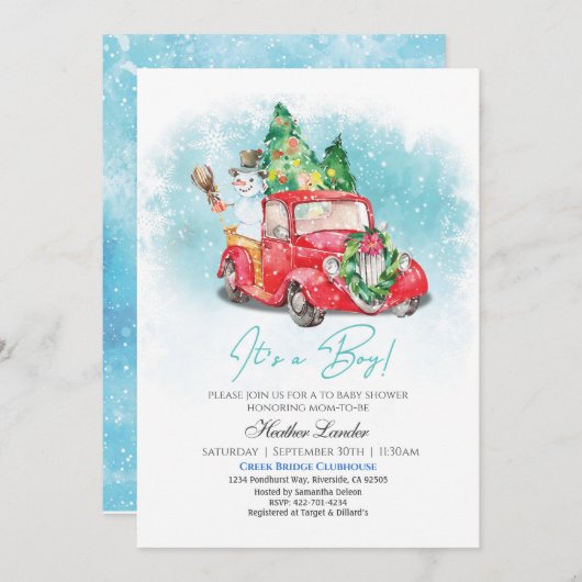 baby baby shower uitnodiging (Voorkant / Achterkant)