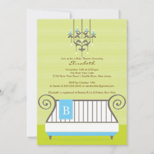 Baby Baby shower Uitnodiging Chic Boy Blue