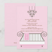 Baby Baby shower Uitnodiging Chic Girl Pink (Voorkant / Achterkant)