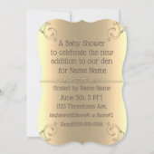  baby baby shower van de  van de bosbouwhout kaart (Achterkant)