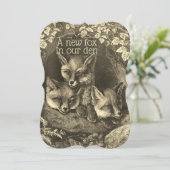  baby baby shower van de  van de bosbouwhout kaart (Staand voorkant)