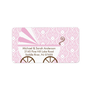  Baby Baby shower van het Vervoer Adres Etiket