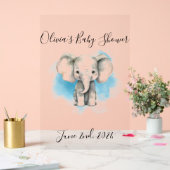 baby baby shower van olifant acryl teken acryl bord (Huwelijk)