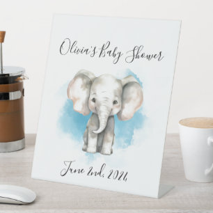 baby baby shower van olifant acryl teken reclamebord met voetstuk