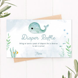 Baby Baby shower van walvis Kaart van luier Raffle Plaatskaartje