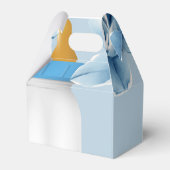 Baby Baby shower voor flesjes Blauw Bedankdoosjes (Achterkant)