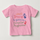 Baby Baby T-Shirt van computerprogrammeur (Future) (Voorkant)