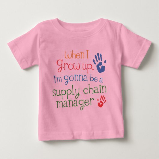 Baby Baby T-Shirt van de Manager van de toeleverin (Voorkant)