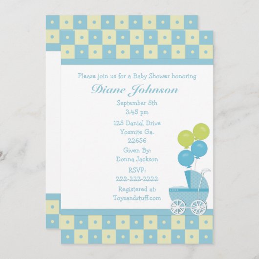 Baby Babyschoenen Kaart (Voorkant / Achterkant)