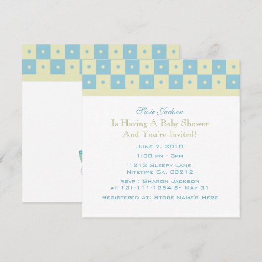 Baby Babyschoenen Kaart (Voorkant / Achterkant)