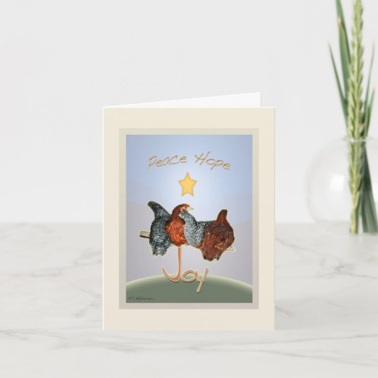 Baby backyard chicken Holiday Card Feestdagen Kaart (Voorkant)
