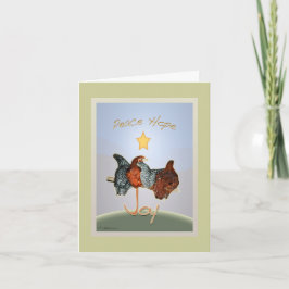 Baby backyard chicken Holiday Card Feestdagen Kaart