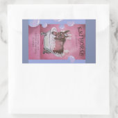 baby badzeep rechthoekige sticker (Tas)