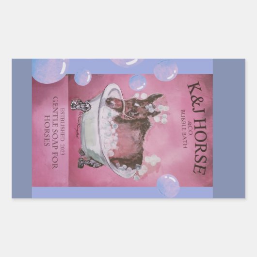 baby badzeep rechthoekige sticker (Voorkant)