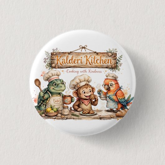 Baby Bakvriendjes Ronde Button 3,2 Cm (Voorkant)