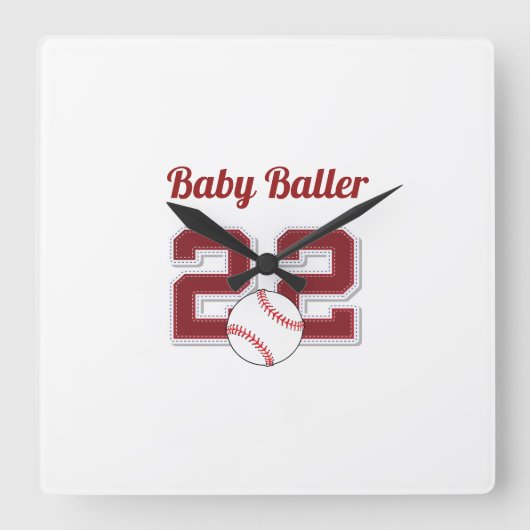 Baby baller baseball wall klok voor baby kleutersc (Voorkant)