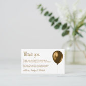 Baby ballon Bronze Metallic Dank je Informatiekaartje (Staand voorkant)