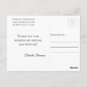 Baby-ballon | Elegant Roos Goud Baby shower Briefkaart (Achterkant)