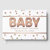 Baby-ballon | Elegant Roos Goud Baby shower Gastenboek (Voorkant)