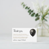 Baby Ballon Polka Dots Sparkles Glitz Dank je Informatiekaartje (Staand voorkant)