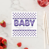 Baby-ballon | Royal Violet Paarse Baby shower Servetten (Insitu)
