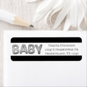 Baby-ballon | Unisex Zilveren Douche van Reveal Etiket (Insitu)