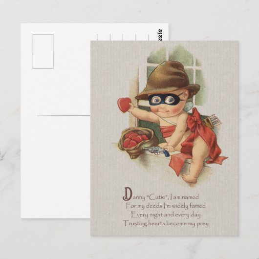 Baby bandit stealing harten CC0862 Danny Cutie Briefkaart (Voorkant / Achterkant)